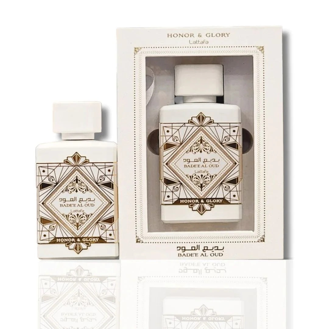 Badee Al Oud - HONOR & GLORY (WHITE) by Lattafa 3.4oz/100ml EDP New in Box