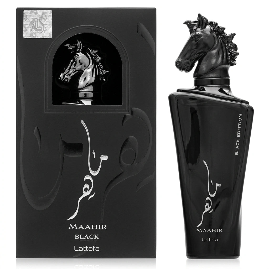 MAAHIR BLACK by Lattafa 3.4oz/100ml EDP