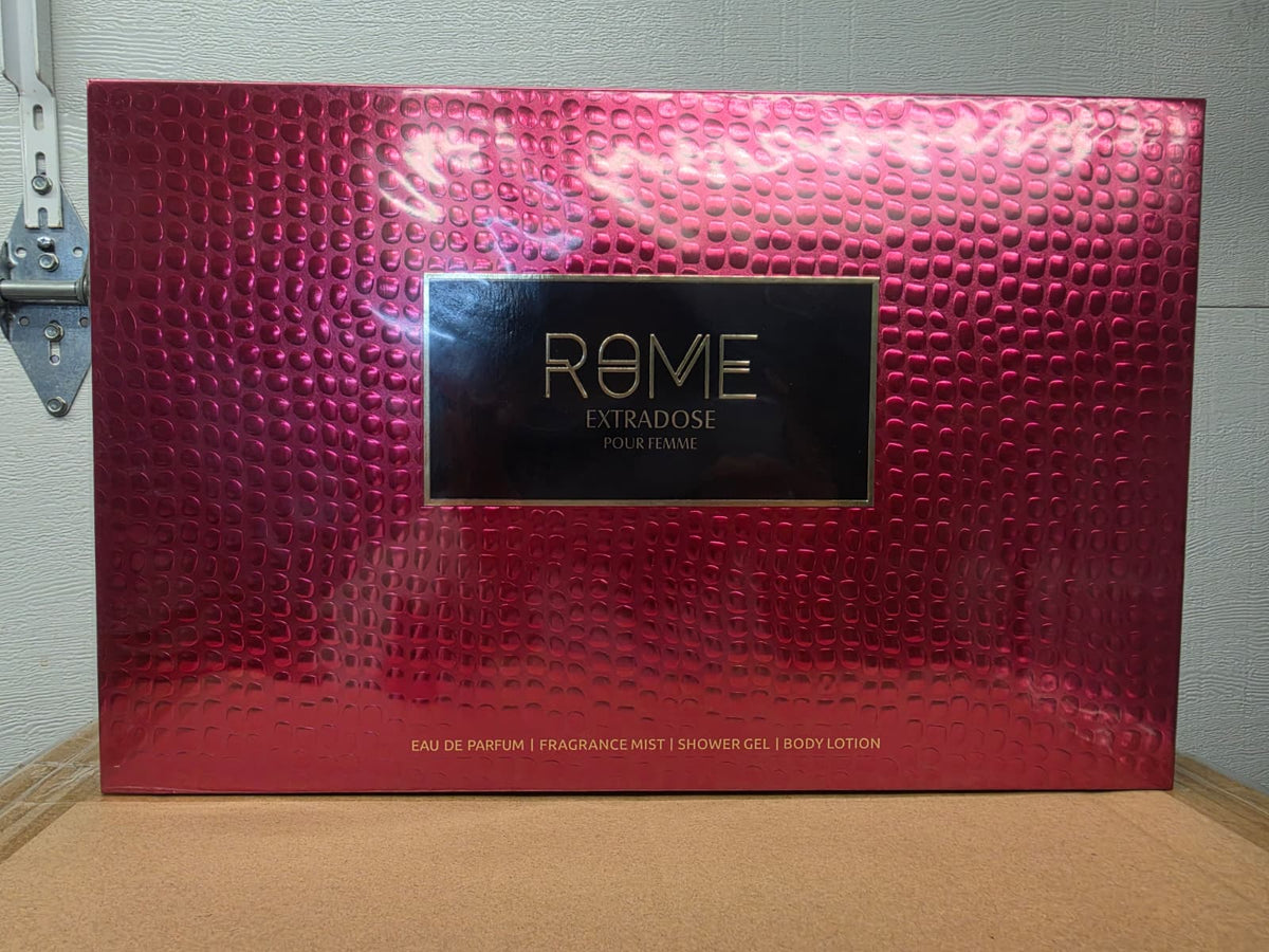 Rome Extradose pour femme by Mast Perfume 4 pcs Gift Set (EDP, Fragrance Mist, Shower Gel, Body Lotion)