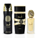 Asad Estuche de Regalo de Lattafa (Desodorante de 200 ml + Bruma para el Cabello de 50 ml + EDP de 100 ml)